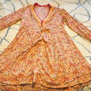 Poupette St. Barth Orange Floral Dress